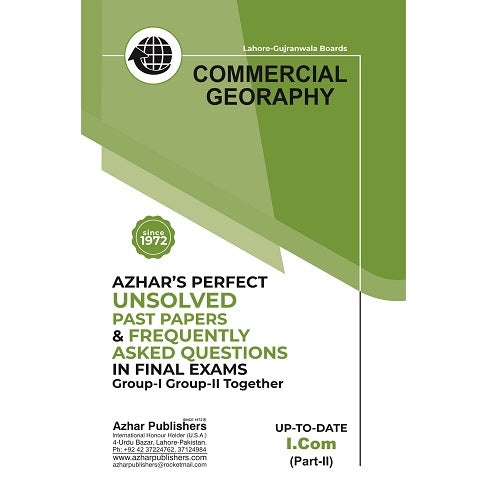 Commercial Geography Unsolved Past Paper Inter II